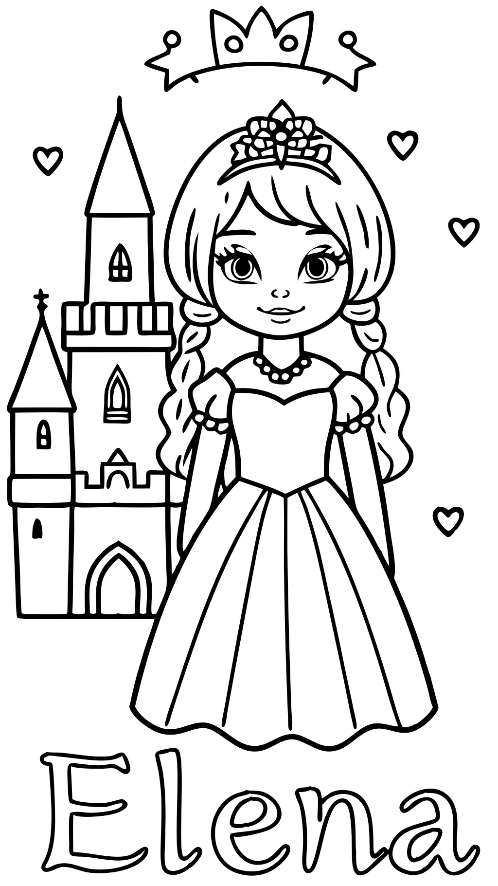 coloriage princesse elena